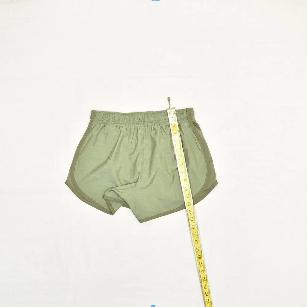 Nike Women's Sweat Shorts Gym Workout Drawstring Polyester Green Size S Dri Fit
